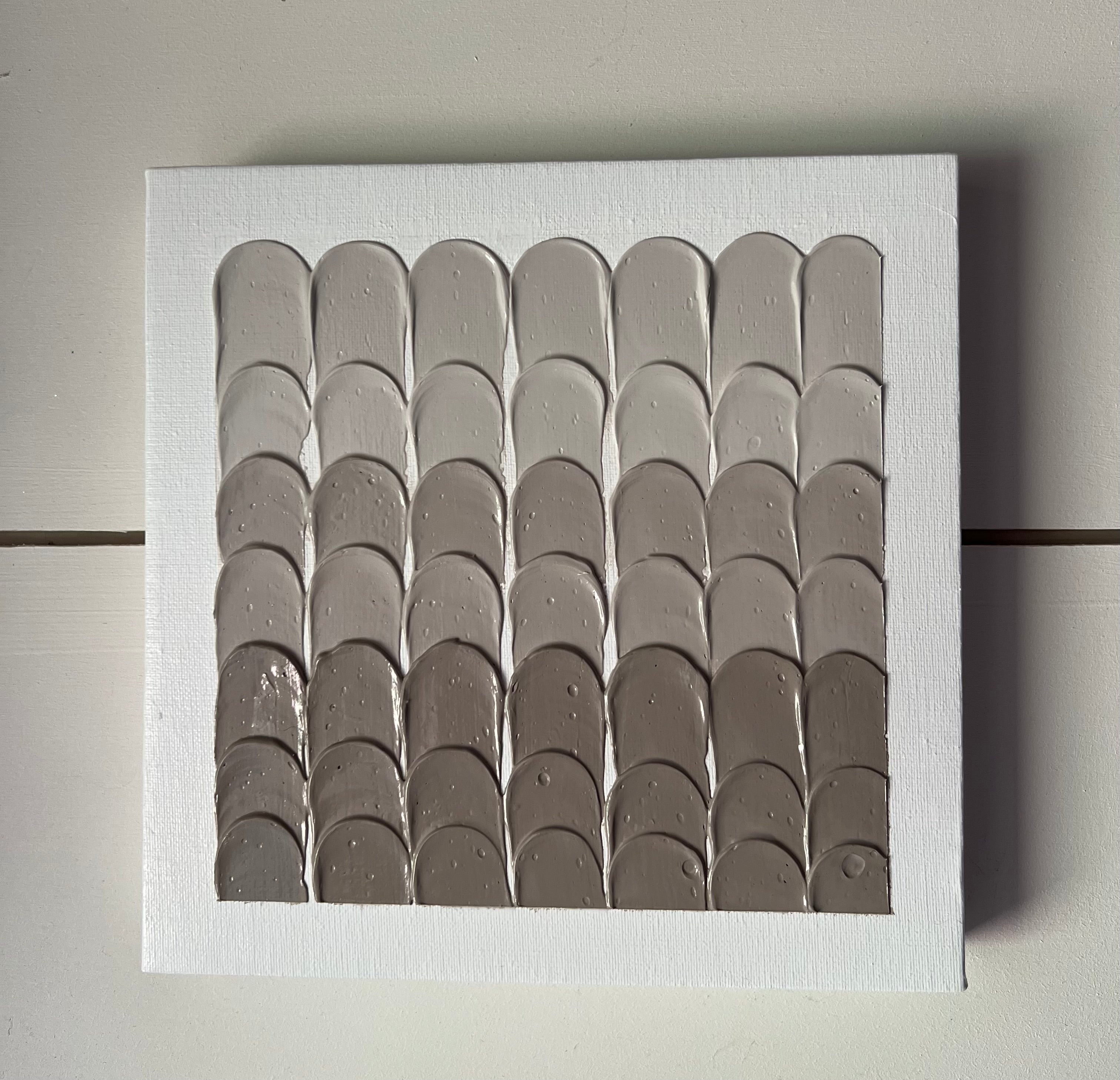 Textured Neutral Acrylic Painting – 8x8” Modern Minimalist Wall Art (Ready to Hang)