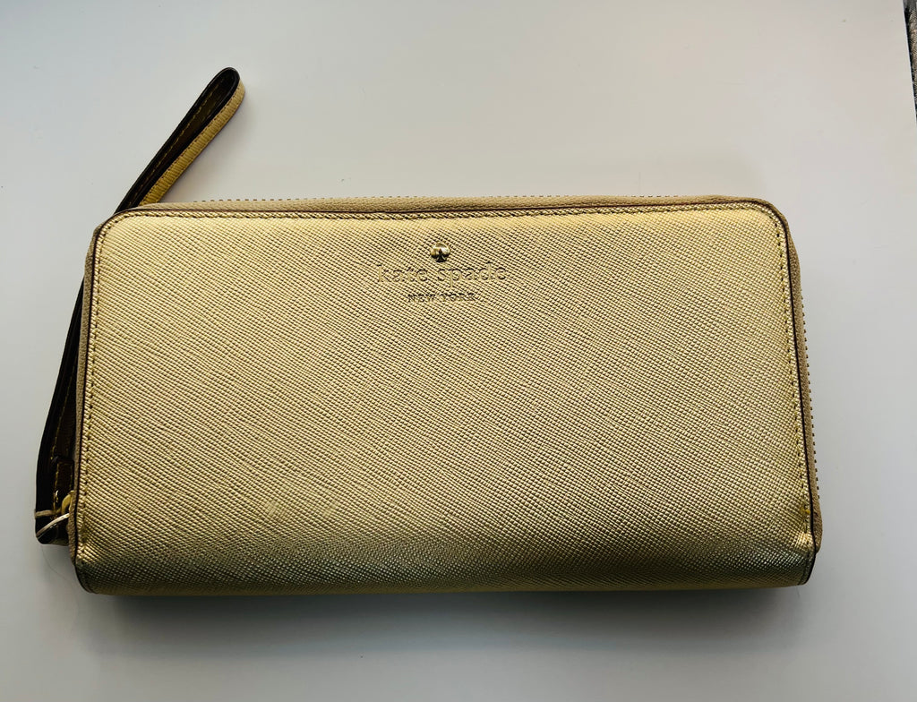 Kate Spade Metallic Gold Large Continental Wallet - Collector’s Item