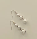 Wire Wrapped Pearl Earrings with Sterling Silver Ear Wires