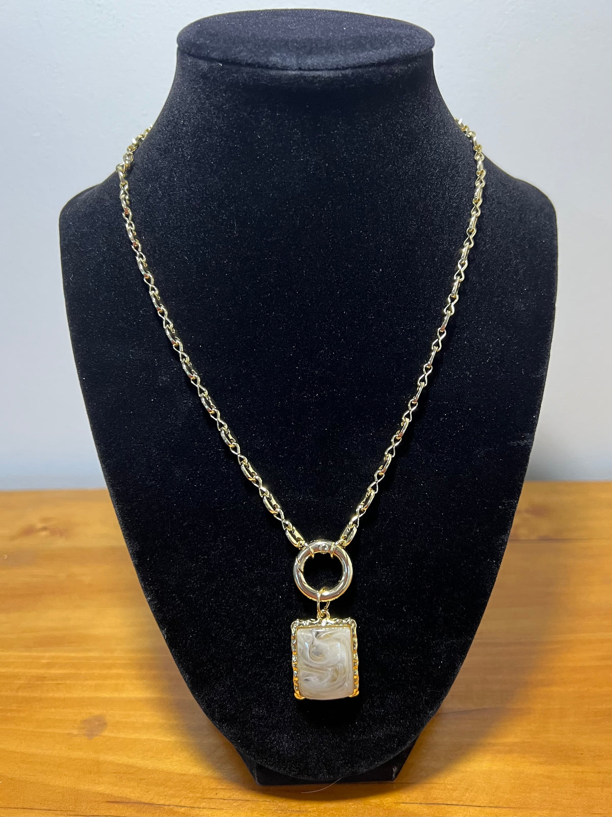 18K Gold-Filled Opaque Pendant Necklace