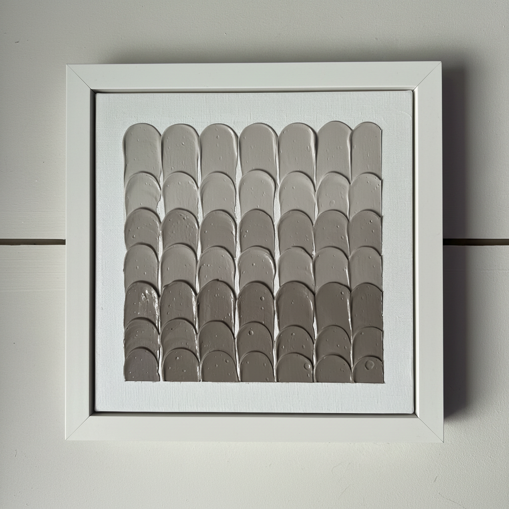 Textured Neutral Acrylic Painting – 8x8” Modern Minimalist Wall Art (Ready to Hang)
