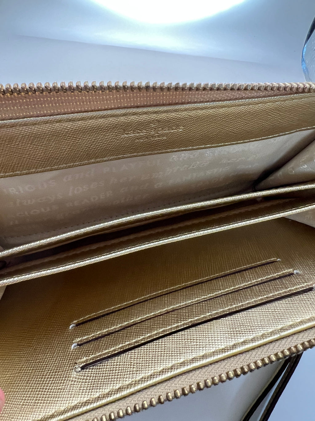 Kate Spade Metallic Gold Large Continental Wallet - Collector’s Item