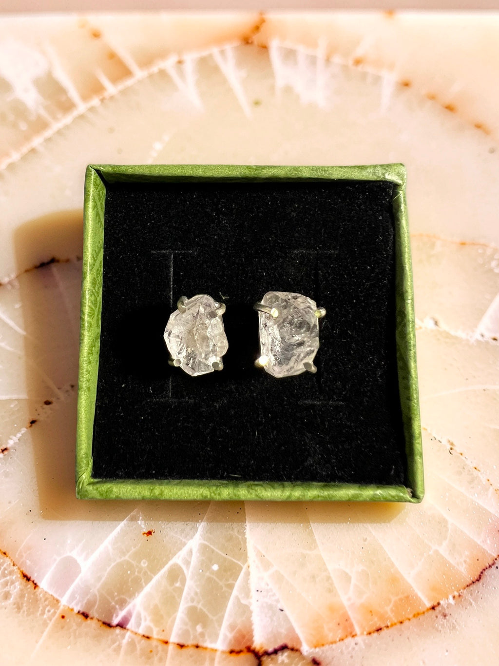 Genuine Herkimer Diamond Stud Earrings