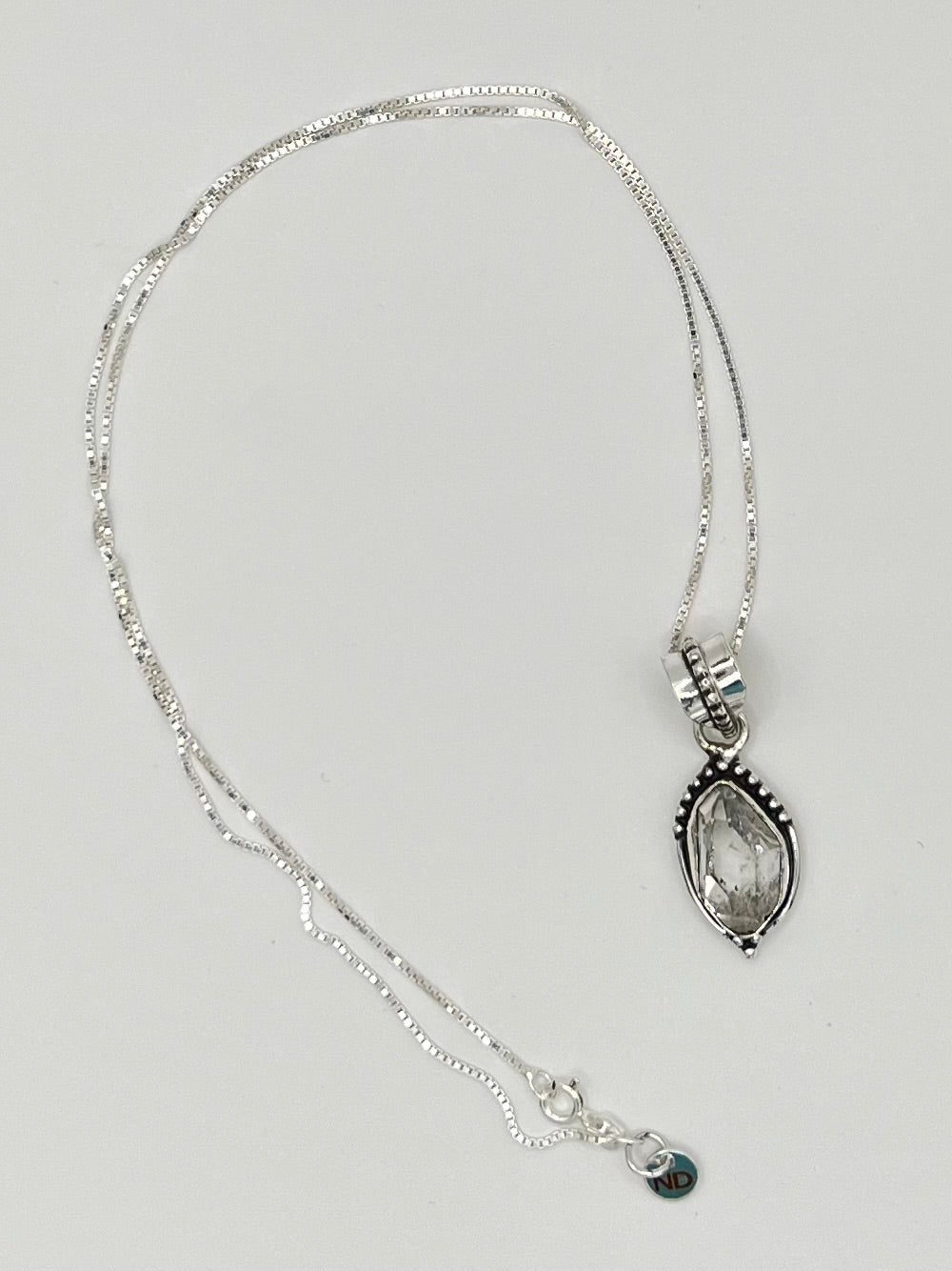 Herkimer Diamond and Sterling Silver Necklace