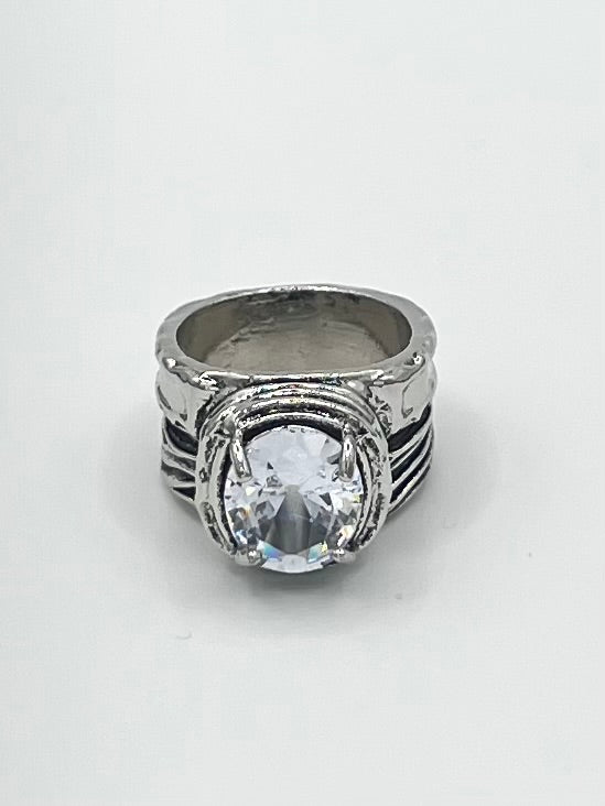 Sterling Silver Cubic Zirconia Statement Ring