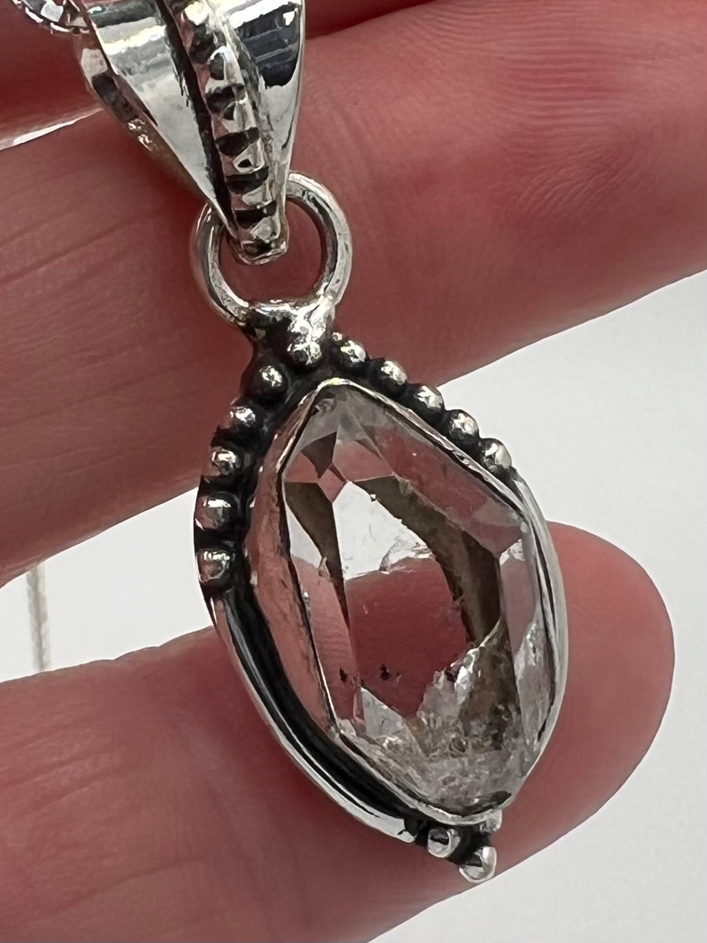 Herkimer Diamond and Sterling Silver Necklace