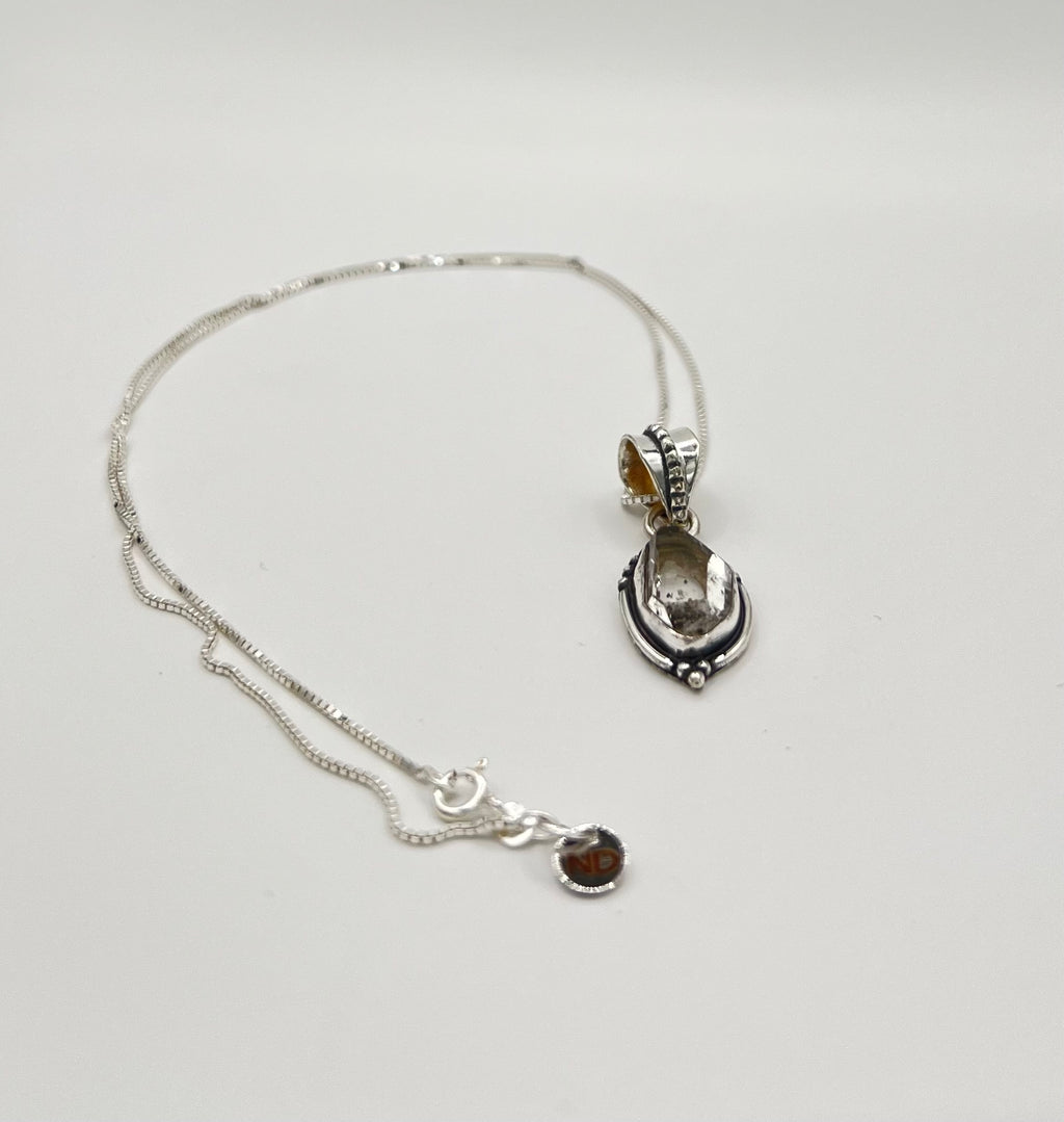 Herkimer Diamond and Sterling Silver Necklace