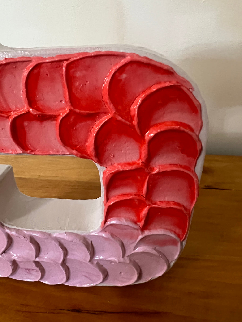 Handcrafted Textured Letter “S” Wall Décor