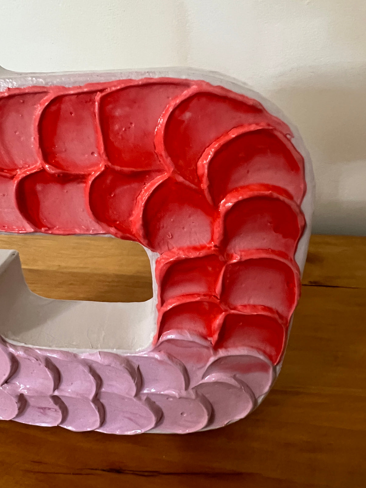 Handcrafted Textured Letter “S” Wall Décor