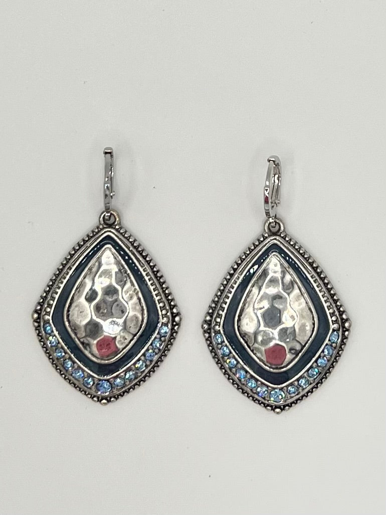 Premier Designs Silver Tone Dangle Earrings - Retired