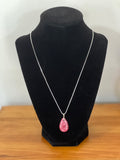 Genuine Russian Thulite Sterling Silver Necklace