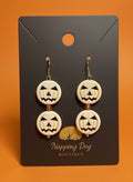 Double Pumpkin Dangle Earrings