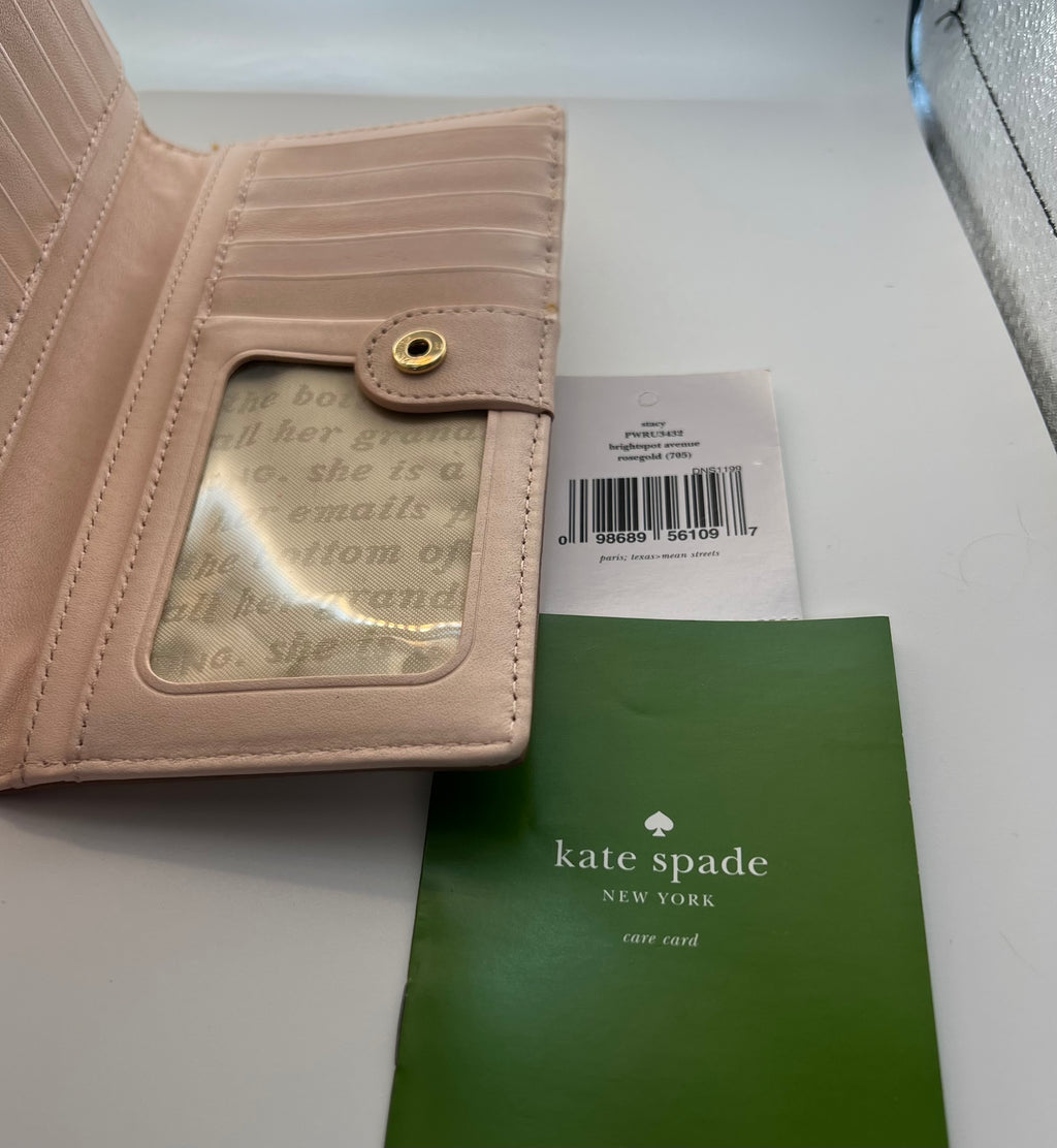 Kate Spade Brightspot Avenue Wallet with Storybook Lining - Rose Gold - Collector’s Item