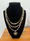 Multi-Strand Natural Gemstone Necklace - Golden Harvest Collection