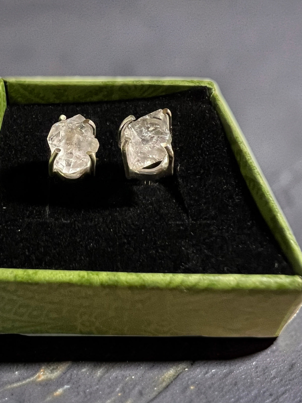 Genuine Herkimer Diamond Stud Earrings