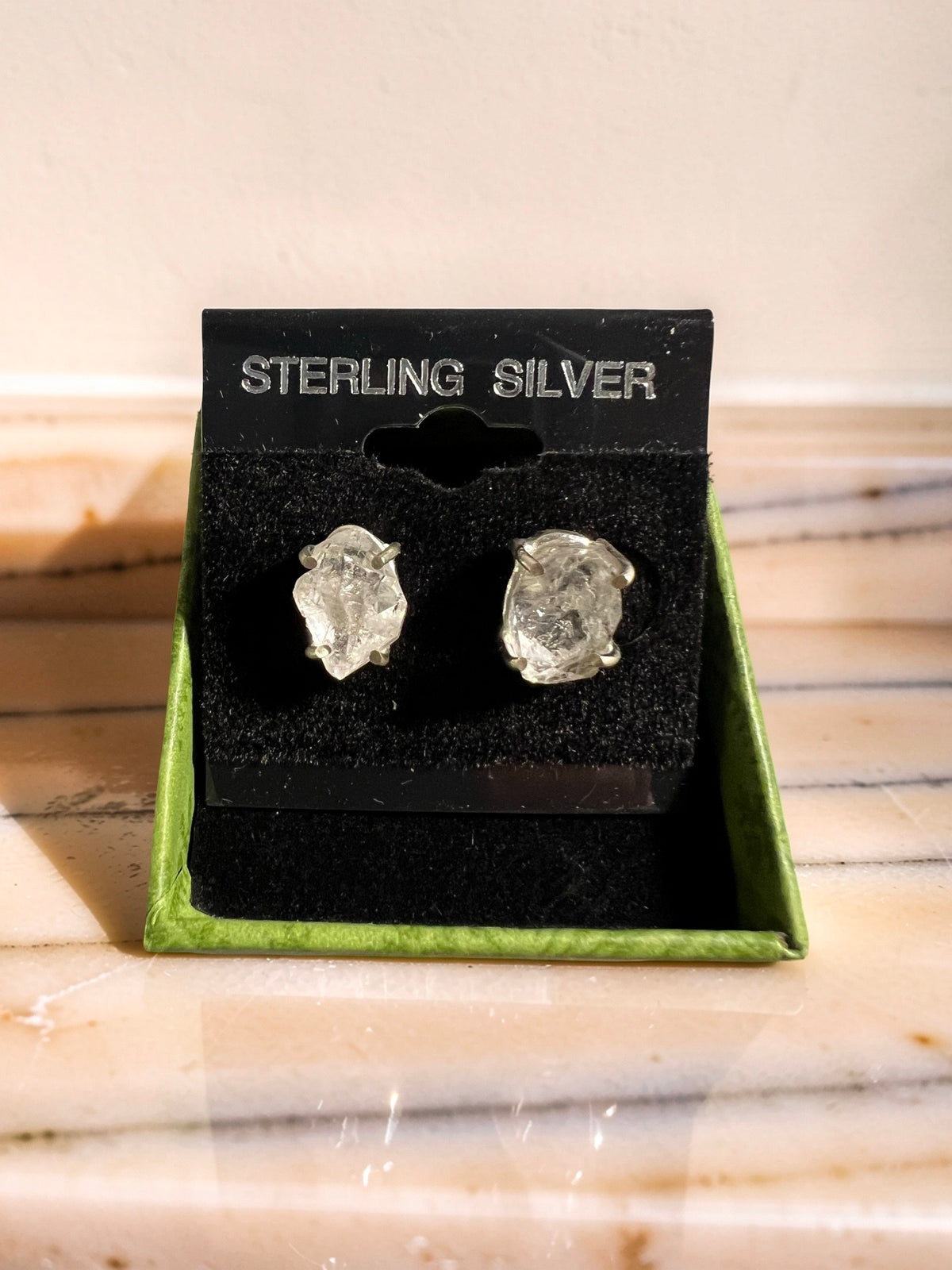 Genuine Herkimer Diamond Stud Earrings