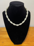 Triple-Strand Pearl Necklace – Silver Tone Adjustable