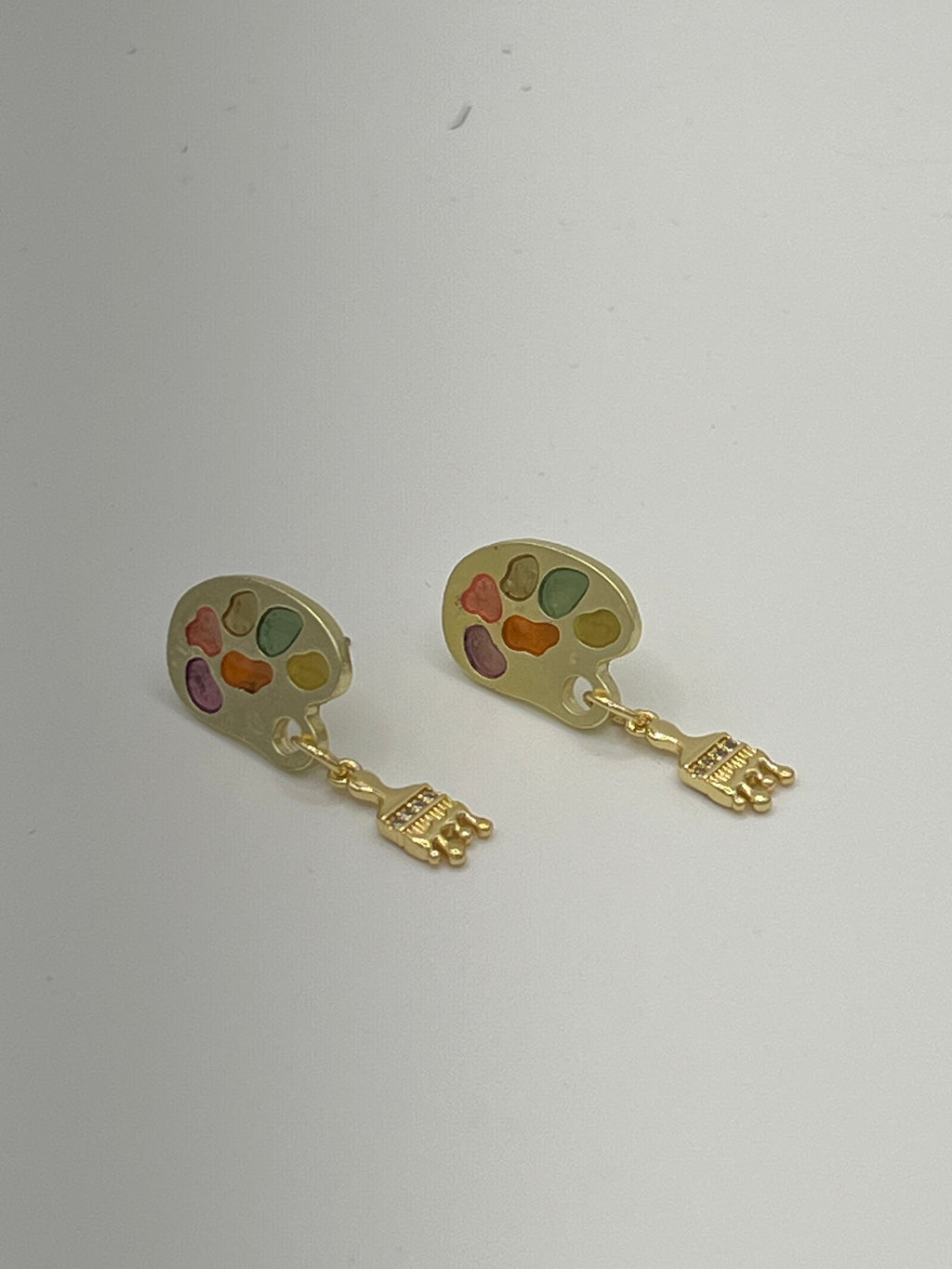 Artist Palette & Paintbrush Earrings