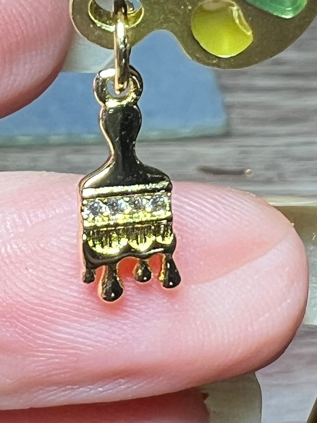Artist Palette & Paintbrush Earrings