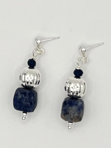 Genuine Faceted Iolite, Kyanite & Moonstone in Sterling Silver (earrings sold separately)