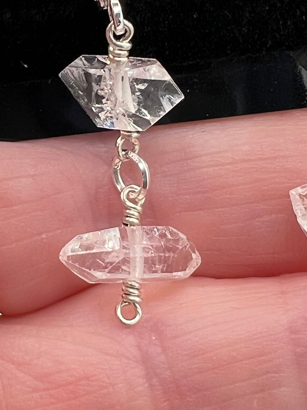 Herkimer Diamond Sterling Silver Dangle Earrings