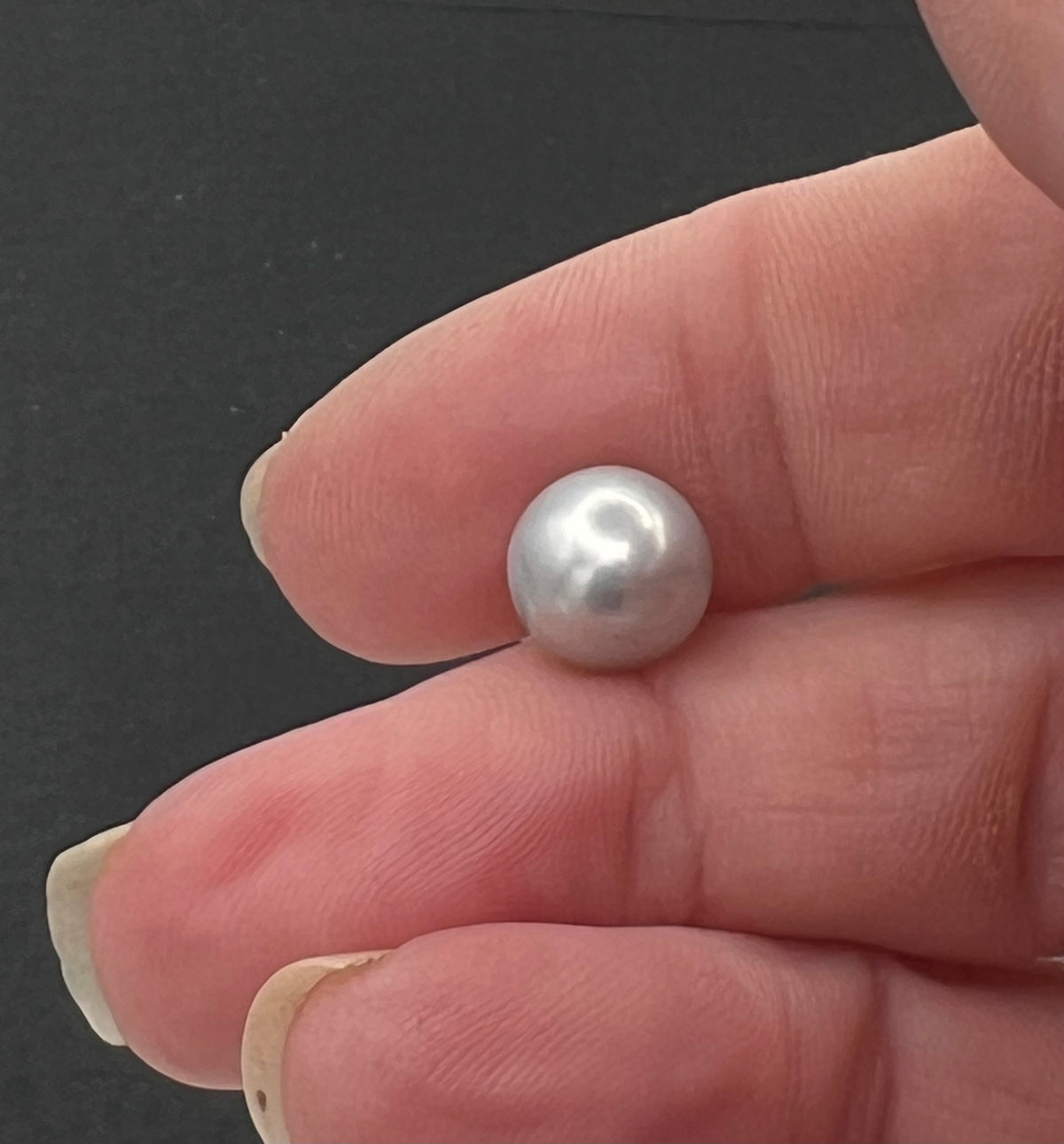Grey Freshwater Pearl Stud Earrings in Sterling Silver
