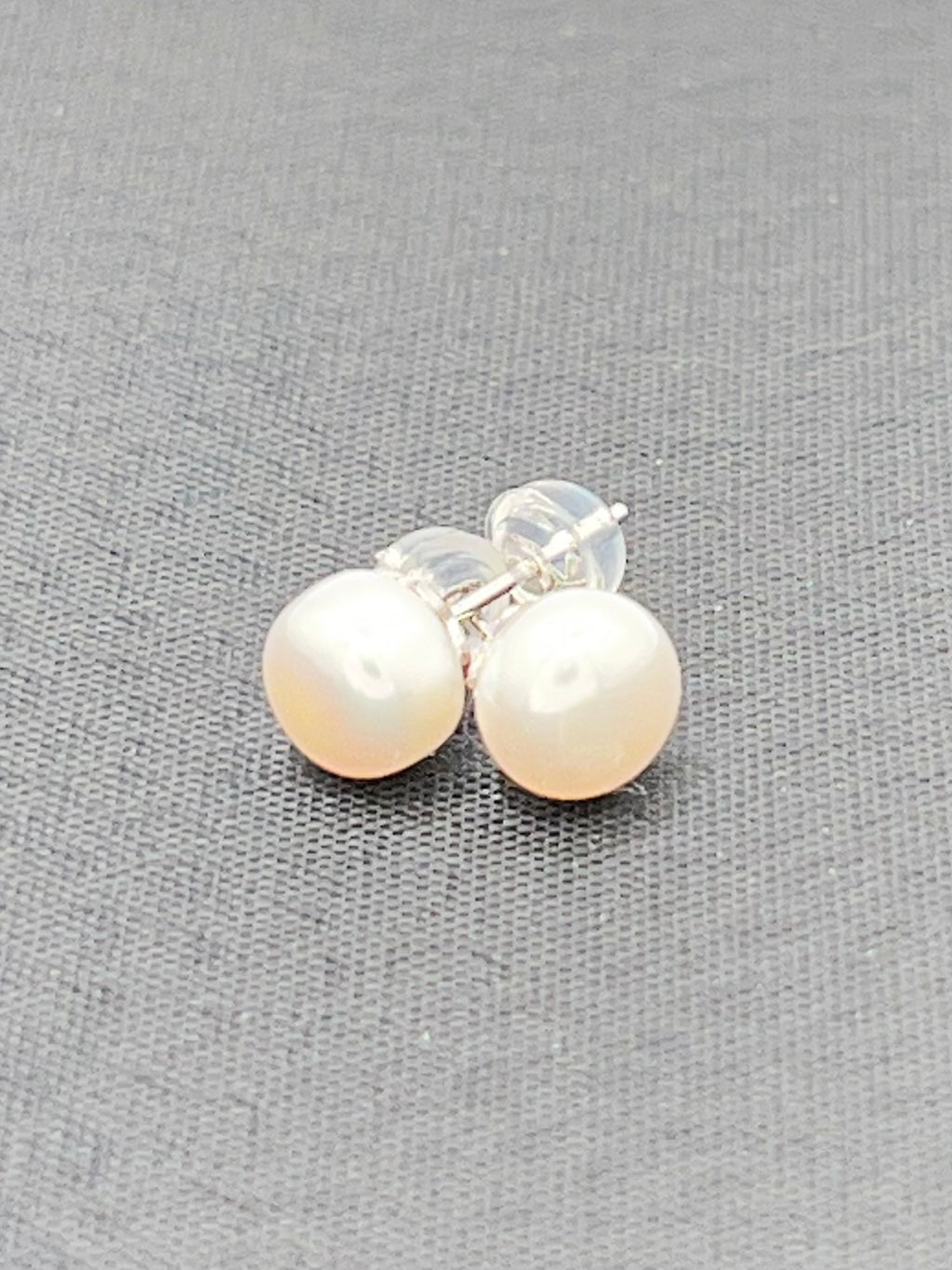 Freshwater Pearl Stud Earrings in Sterling Silver