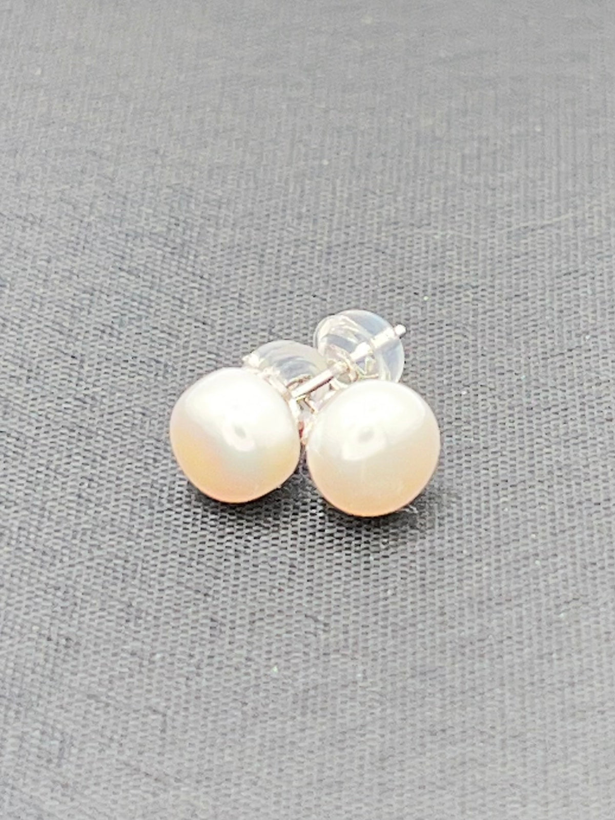 Freshwater Pearl Stud Earrings in Sterling Silver