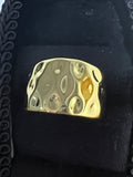 18K Gold-Filled Hammered Statement Ring - Golden Harvest Collection