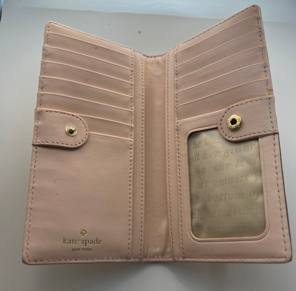 Kate Spade Brightspot Avenue Wallet with Storybook Lining - Rose Gold - Collector’s Item