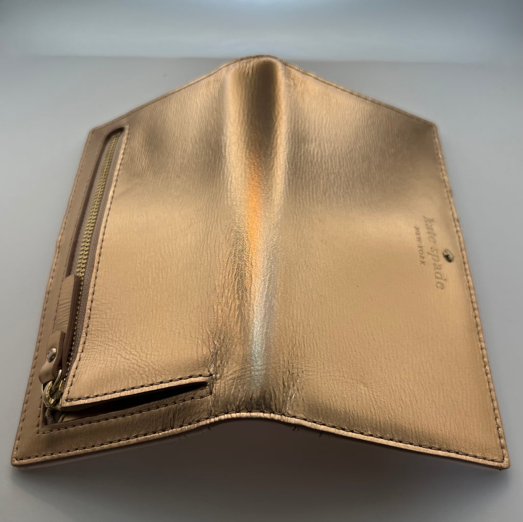 Kate Spade Brightspot Avenue Wallet with Storybook Lining - Rose Gold - Collector’s Item