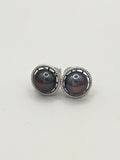 Freshwater Pearl Stud Earrings – Sterling Silver Dark Pearl Earrings