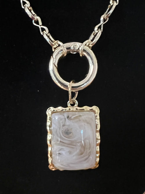18K Gold-Filled Opaque Pendant Necklace