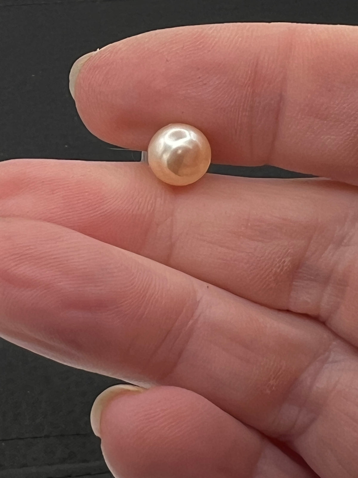 Pink Freshwater Pearl Stud Earrings in Sterling Silver