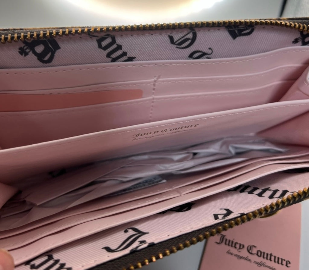 Juicy Couture Romance Gusset Single Zip Around Wallet