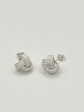 Sterling Silver Love Knot Stud Earrings