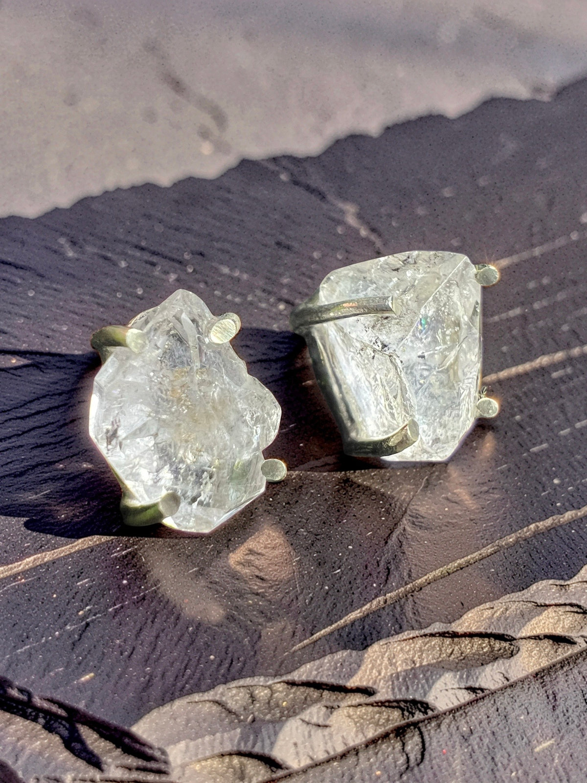 Genuine Herkimer Diamond Stud Earrings
