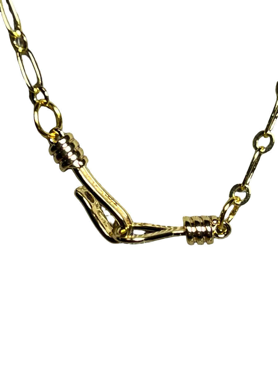 Gold Filled Non-Tarnish Necklace with Gold and Opal Butterfly Charm