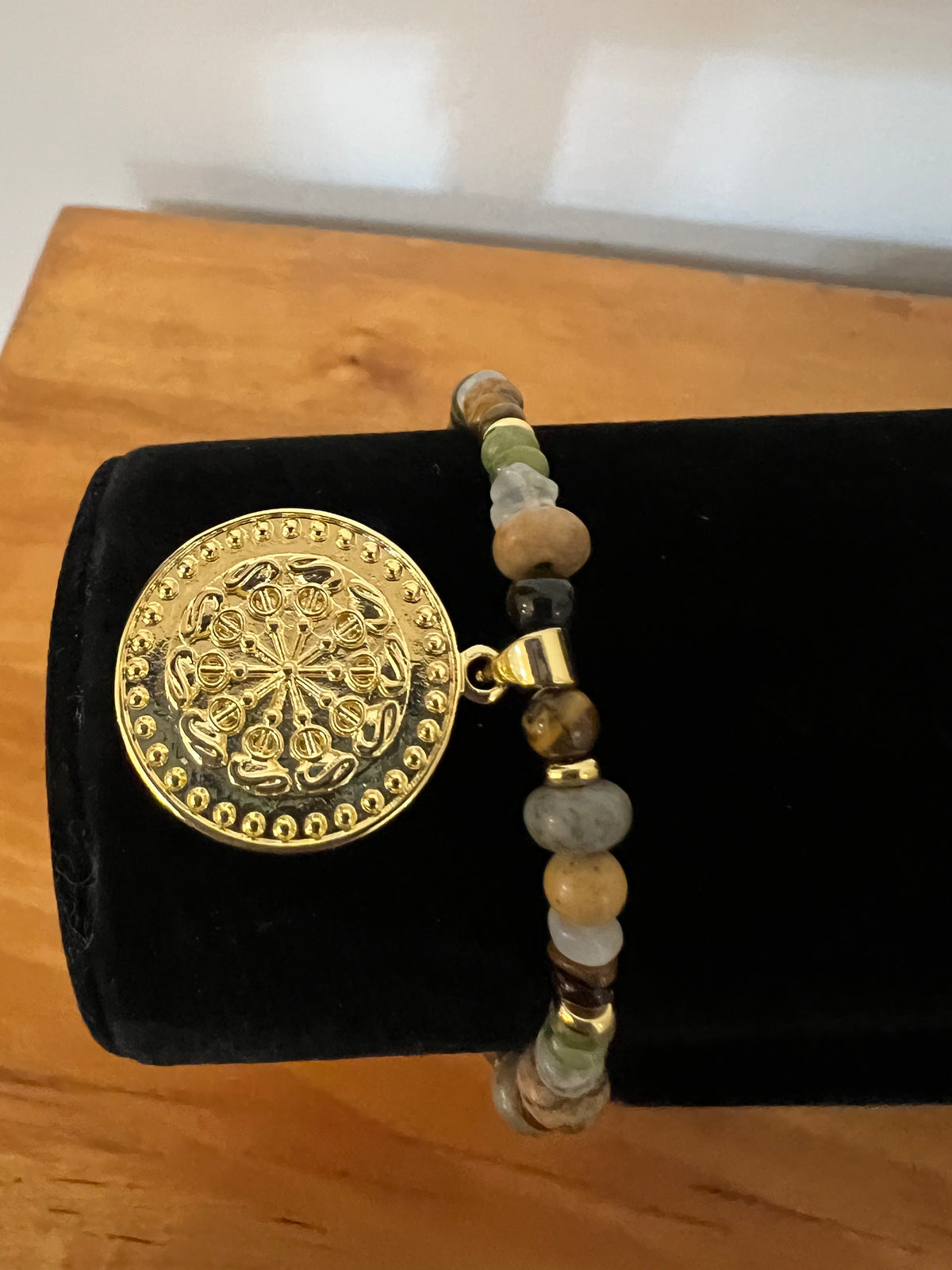Genuine Gemstone Medallion Bracelet – Golden Harvest Collection