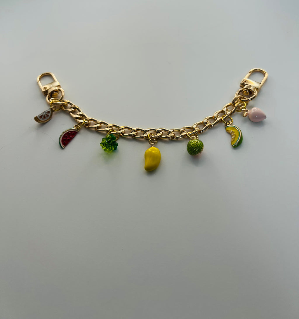 Handbag Chain with Fruit Charms