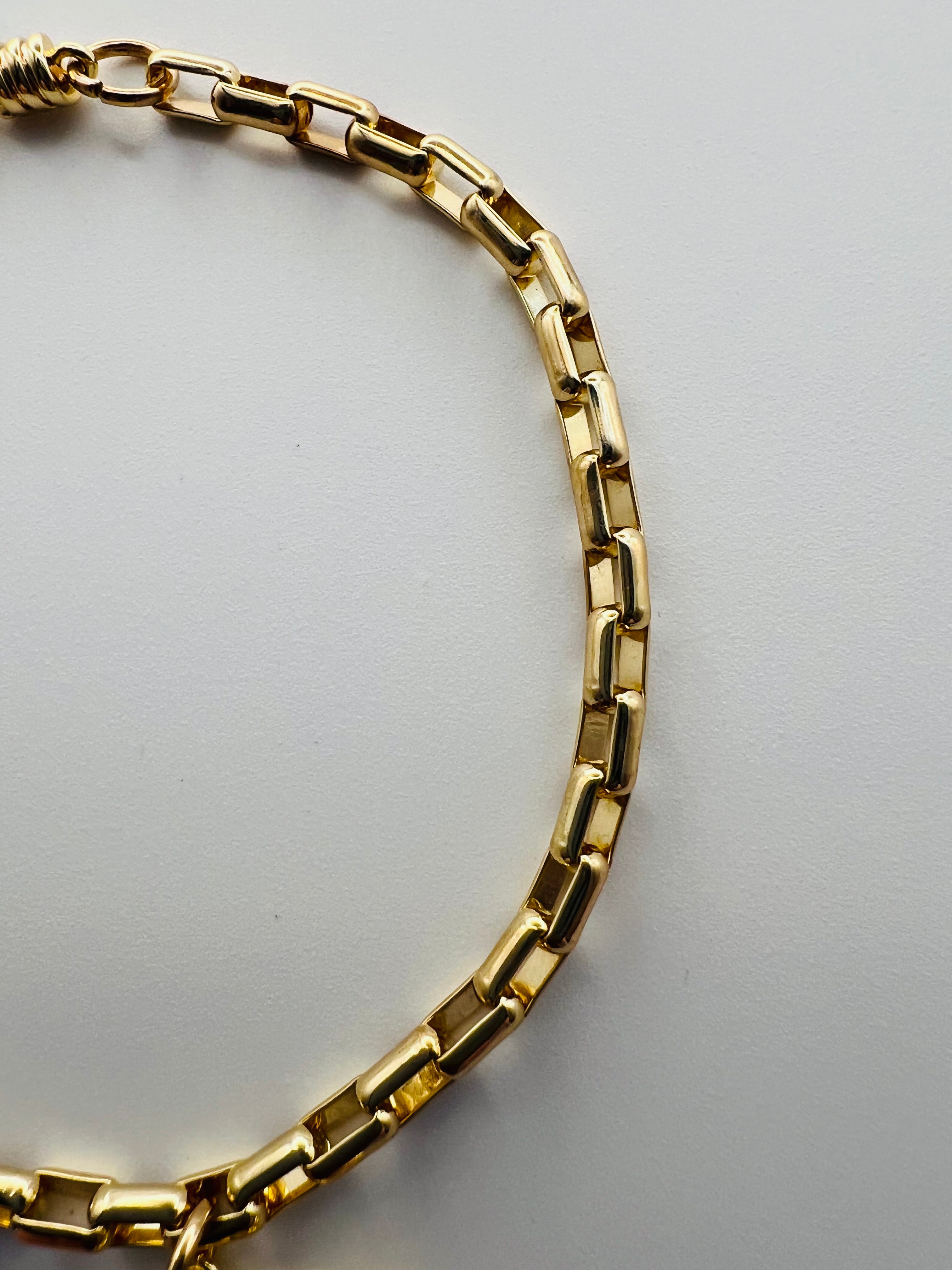 Gold Tone Bracelet with Opal Dragon Fly Charm