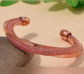 Pink Austrian Crystal Infinity Cuff Bracelet in Rose Gold Tone