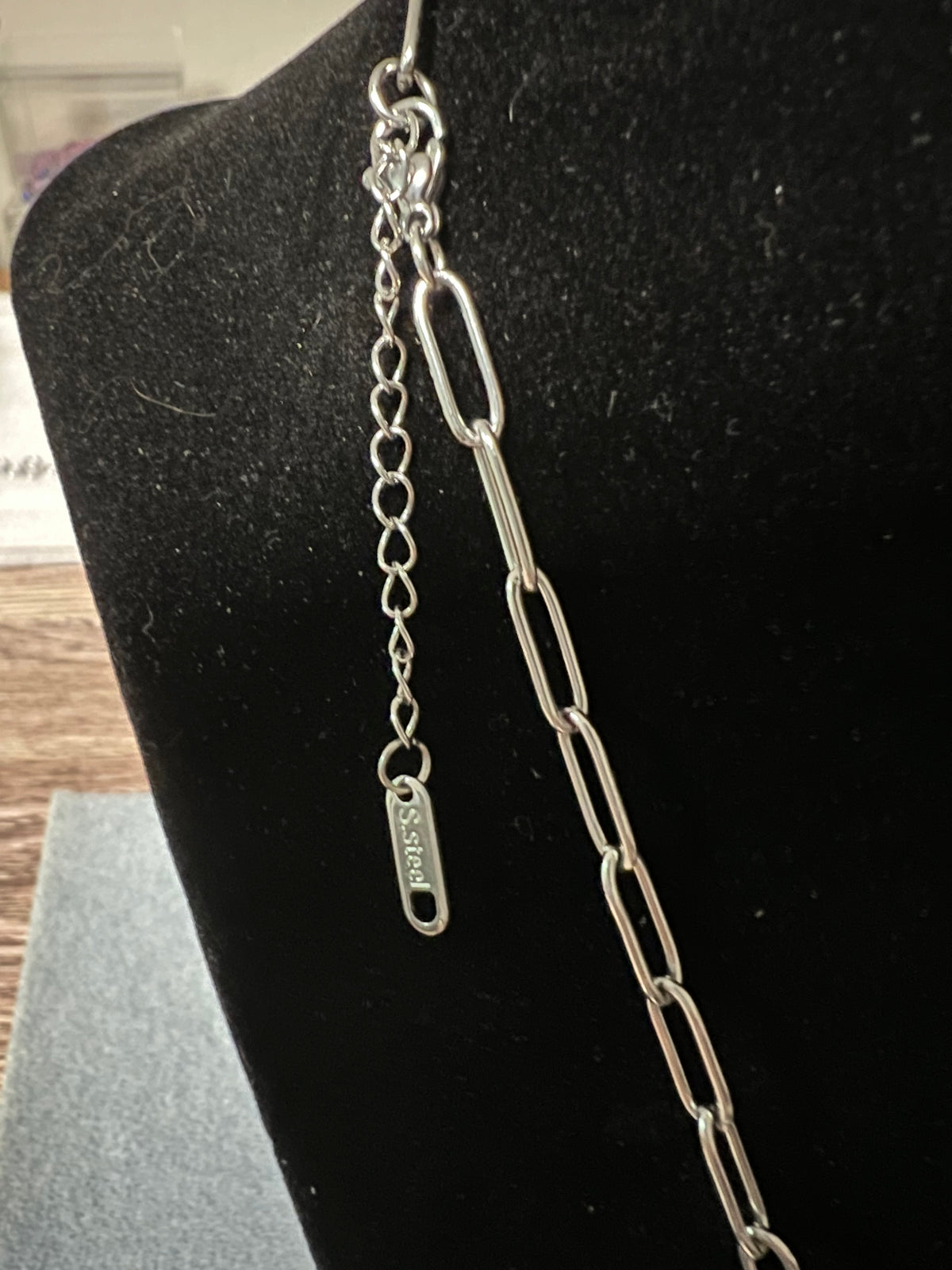 Stainless Steel Green Butterfly Pendant Necklace