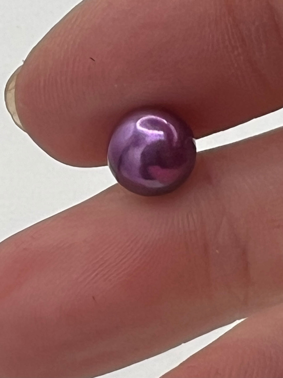 Purple Freshwater Pearl Stud Earrings in Sterling Silver
