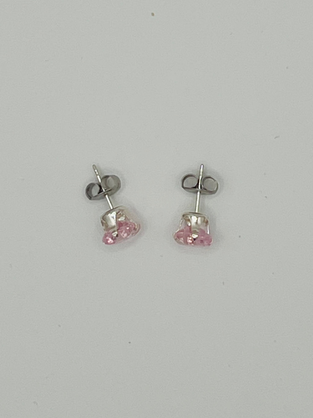 .925 Sterling Silver Ascher-Cut CZ Studs Earrings
