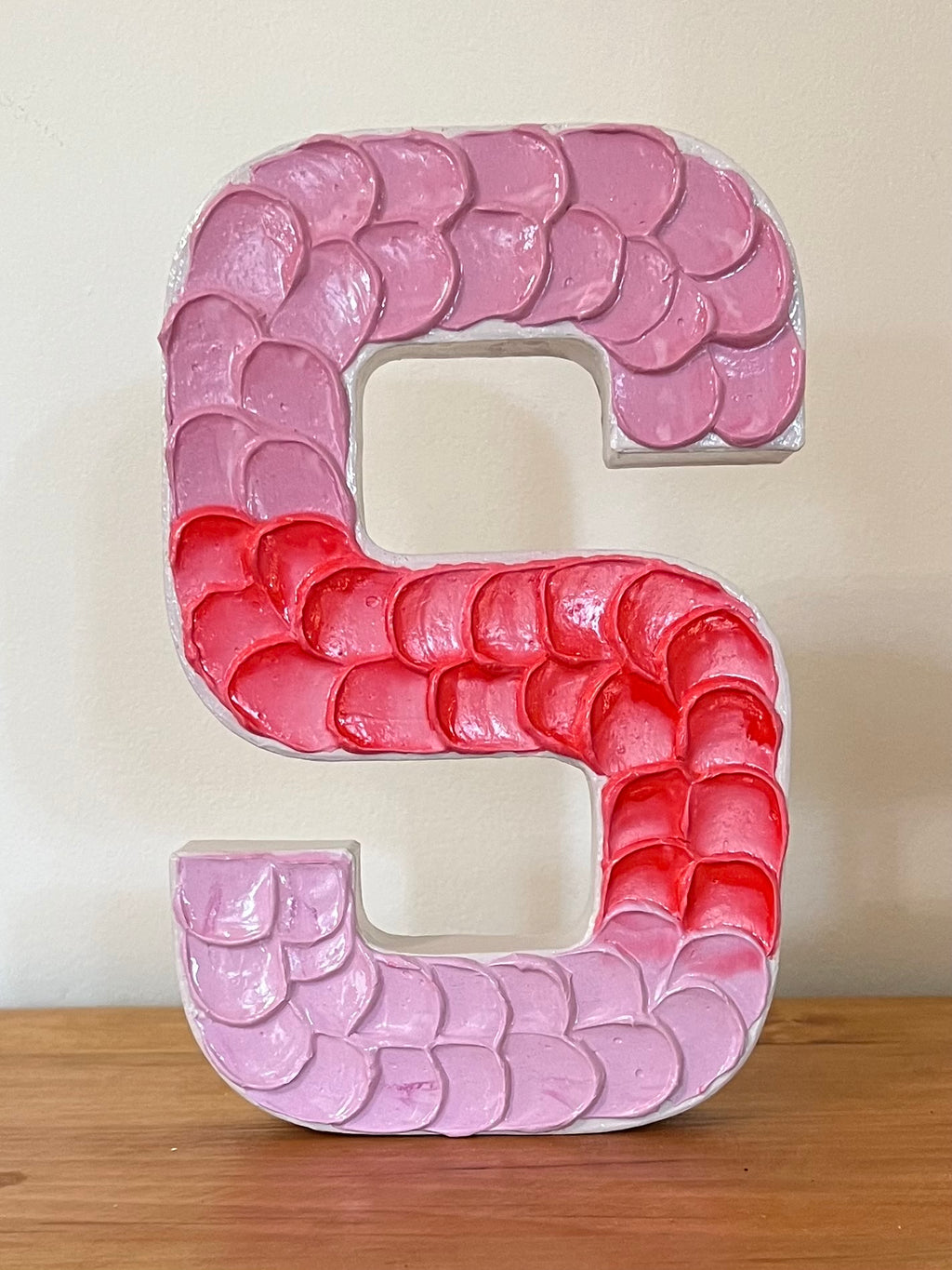 Handcrafted Textured Letter “S” Wall Décor