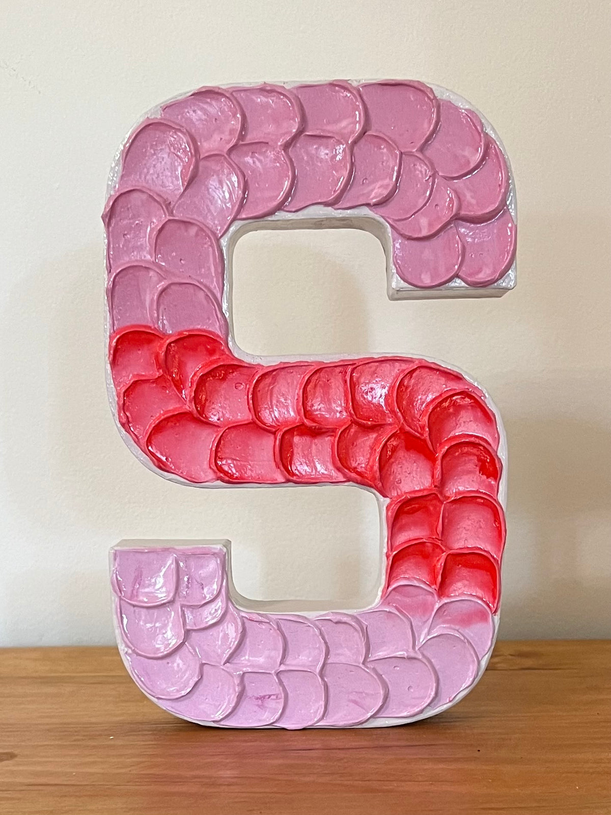 Handcrafted Textured Letter “S” Wall Décor