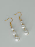 Hand Crafted Gold and Wire Wrapped Pearl Earrings
