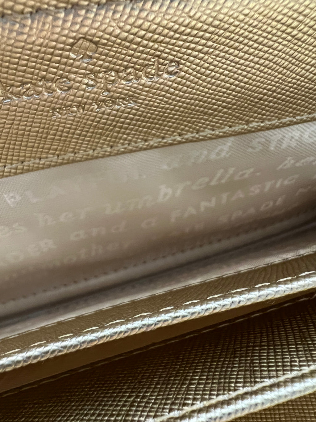 Kate Spade Metallic Gold Large Continental Wallet - Collector’s Item