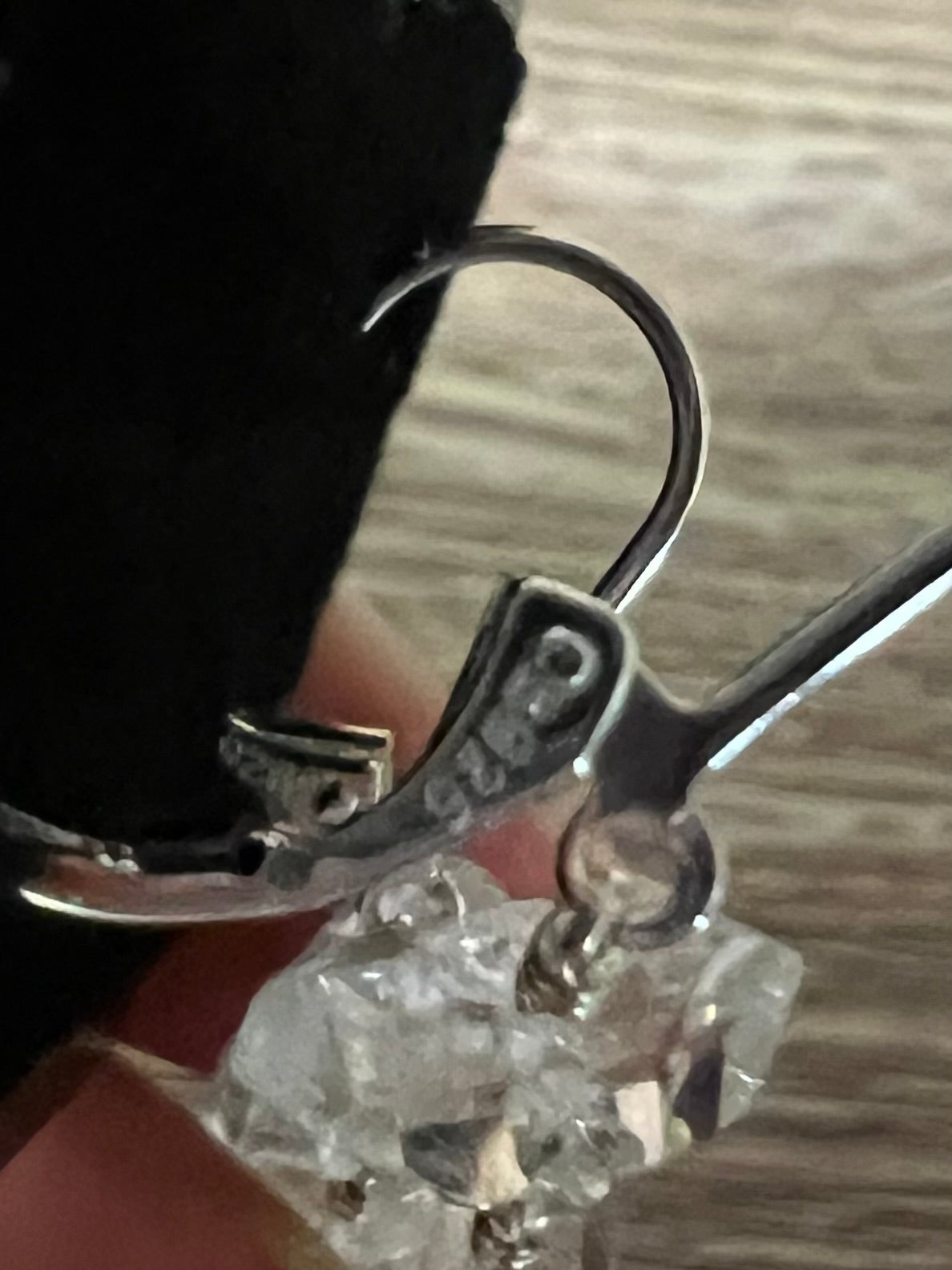 Herkimer Diamond Sterling Silver Dangle Earrings
